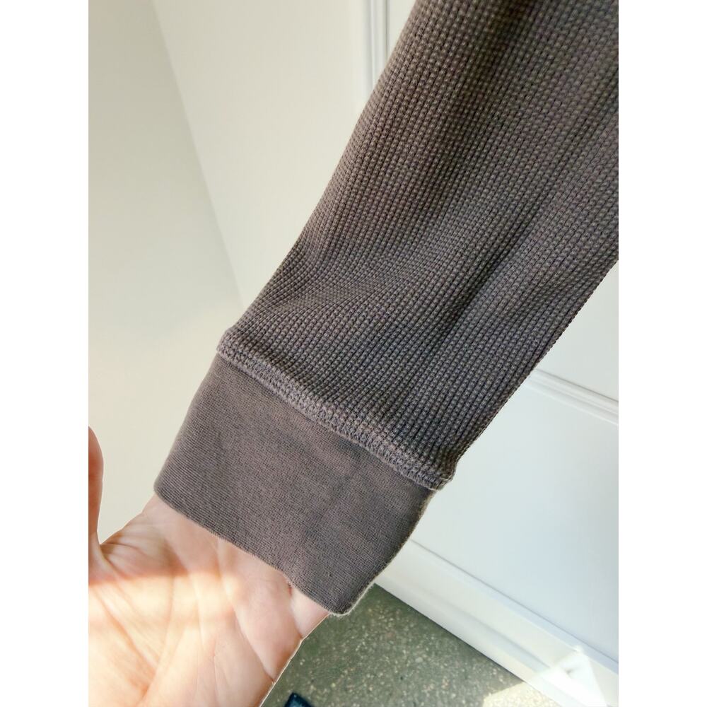 Vuori Men's Brown Waffle Knit Hoodie Long Sleeve Size L - Picture 5 of 7